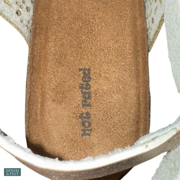 NEW Not Rated Rose Gold Platform Sandals Women’s 6 Cutout Straps Lightweight - Picture 8 of 9
